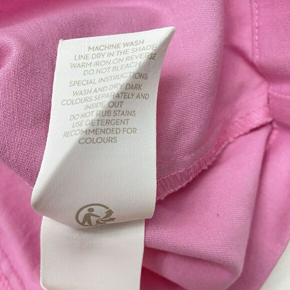 Boden Helena Pink Chino Short Dress Sleeveless Knee Length V Neck  Women's 12R - Picture 10 of 10